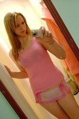 Sweety in sexy pinky skirt